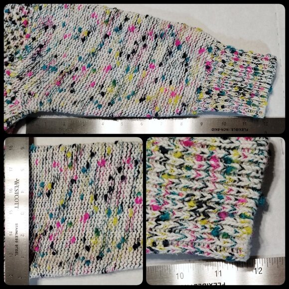 S Plenty by Tracy Reese Kittiwake Rainbow Confetti Slub Anthropologie 3/4 Sleeve - Picture 9 of 10